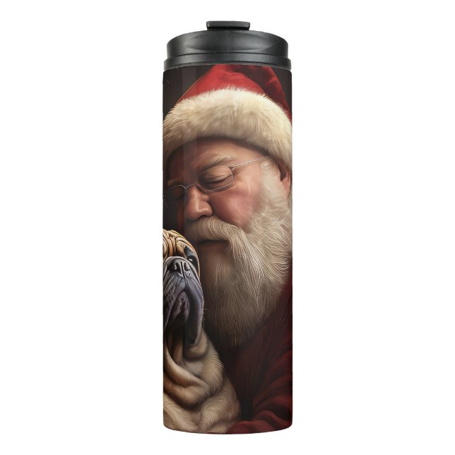 Shar Pei zu Weihnachten Thermosbecher (Vorderseite)