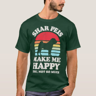Shar Peis macht mich glücklich beim Sonnenuntergan T-Shirt