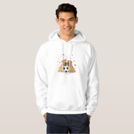 Shar Peis with soccer ball for Valentine's Day Hoodie