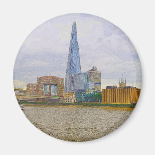 Shard, Thames River, London, England Magnet