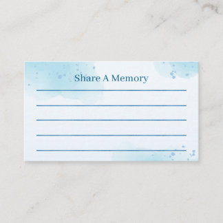 Share a Memory Template – Baby Blue Begleitkarte