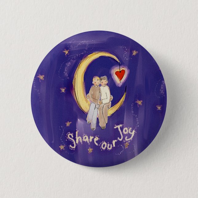 Share Our Joy Grooms on Moon Button (Vorderseite)