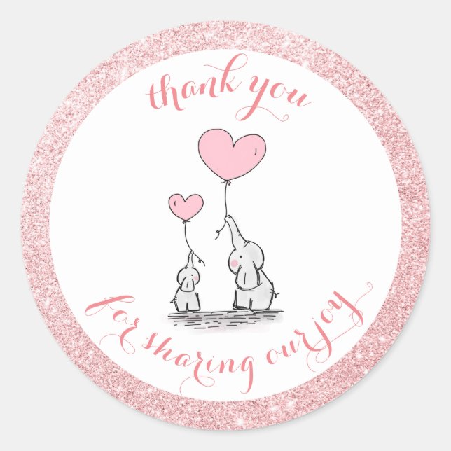 Share Our Joy Rose Gold Sticker (Vorderseite)