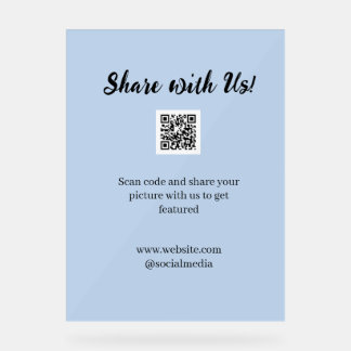 Share your picture scan QR code add website email Acrylschild