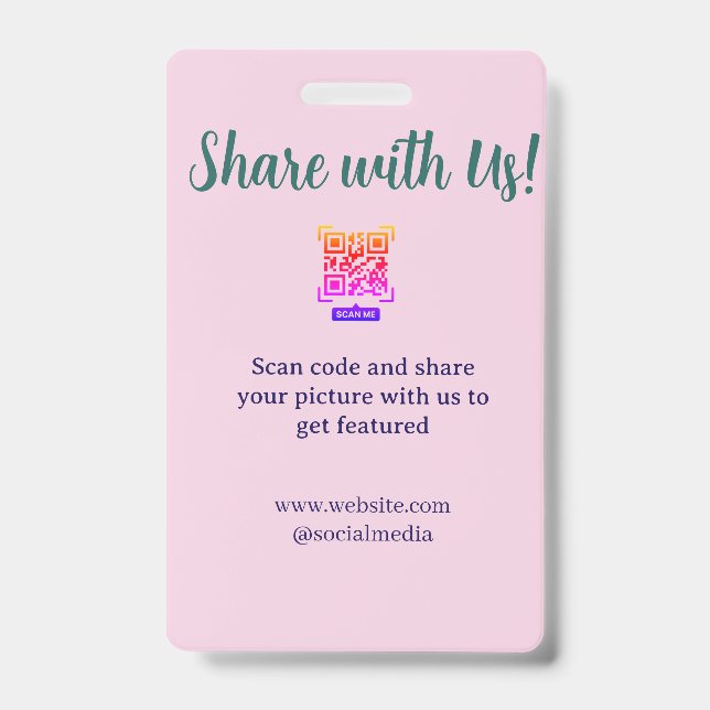 Share your picture scan QR code add website email  Ausweis (Vorderseite)