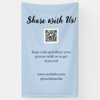 Share your picture scan QR code add website email Banner