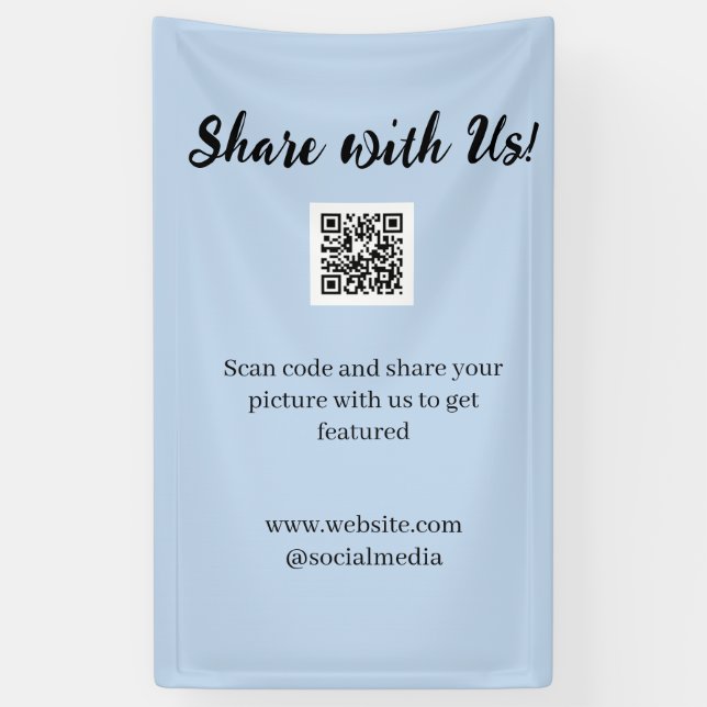 Share your picture scan QR code add website email  Banner (Vertikal)