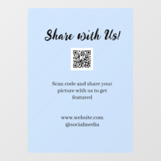 Share your picture scan QR code add website email Fensteraufkleber