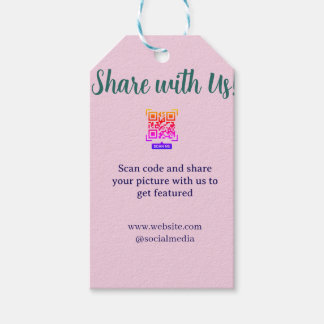 Share your picture scan QR code add website email Geschenkanhänger