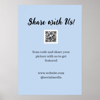Share your picture scan QR code add website email Poster
