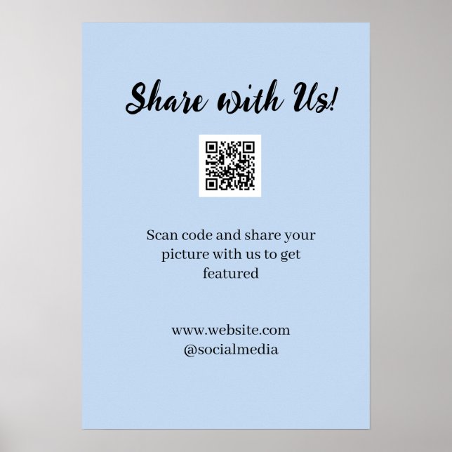 Share your picture scan QR code add website email  Poster (Vorne)