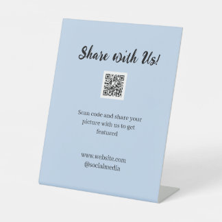 Share your picture scan QR code add website email Sockelschild