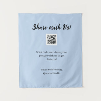 Share your picture scan QR code add website email Wandteppich