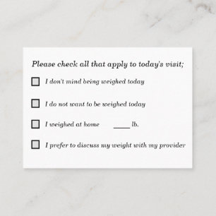 Shared Decision Making for Weigh-Ins Visitenkarte