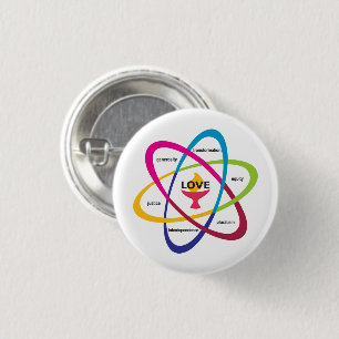 Shared Values Atom - Unitaristischer Universalist  Button