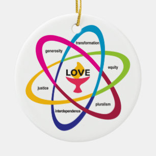 Shared Values Atom - Unitaristischer Universalist  Keramik Ornament