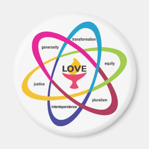 Shared Values Atom - Unitaristischer Universalist Magnet
