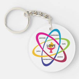 Shared Values Atom - Unitaristischer Universalist Schlüsselanhänger