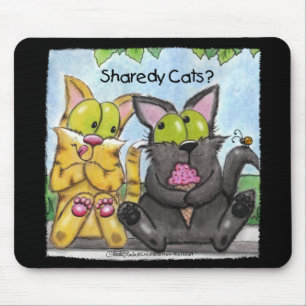 Sharedy Cats - Albern und Tig Mousepad