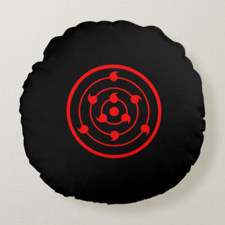 Sharingan Eyes Black  Rundes Kissen