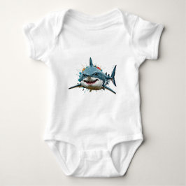 Shark ai art baby strampler