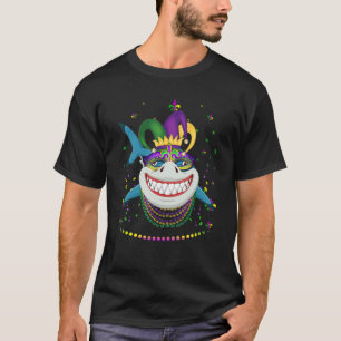 Shark Animal Niedlich Mardi Gras Carnival Jester 1 T-Shirt
