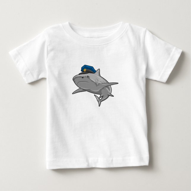 Shark as Police officer Police Baby T-shirt (Vorderseite)