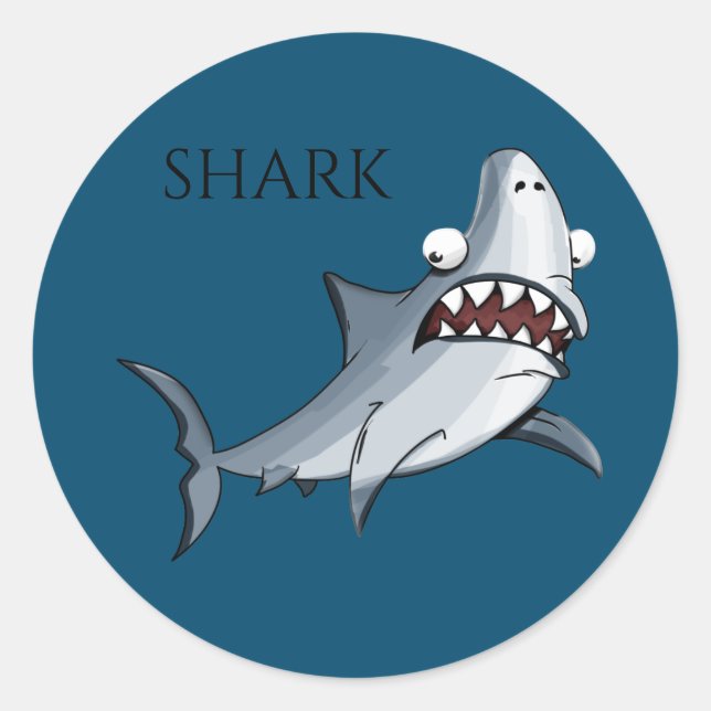 SHARK Aufkleber. Runder Aufkleber (Vorderseite)