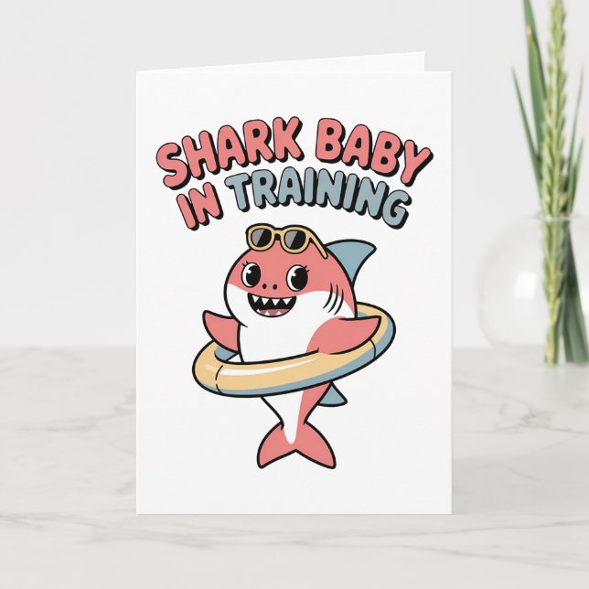 Shark Baby in der Ausbildung | Kinder Karte (Vorderseite)