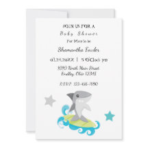 Shark Baby Shower Einladung
