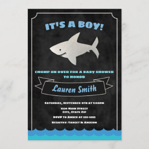 Shark Baby Shower Einladung Baby Shark