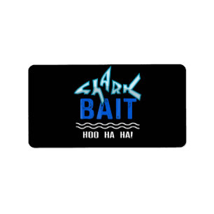 Shark Bait Hoo Ha Ha Funny Shark Lover Geschenke Adressaufkleber