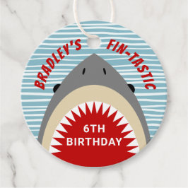Shark Bite jedes Alter Geburtstag Partei Gefallen  Geschenkanhänger