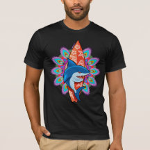 Shark Bite surf mandala T Shirt