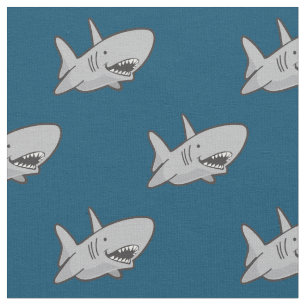Shark Blue Fabric Stoff