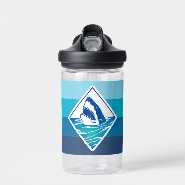 Shark Botella de agua Nombre personalizado Trinkflasche (Vorne)