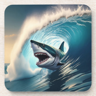 Shark Bump and Bite Getränkeuntersetzer