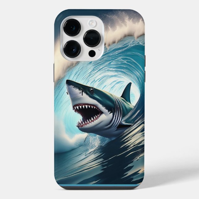 Shark Bump and Bite iPhone 14 Pro Max Hülle (Rückseite)