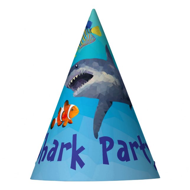 Shark Children Party Paper Hat Partyhütchen (Vorderseite)