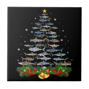 Shark Christmas Tree Shark Lovers Ohrts Fliese