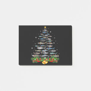 Shark Christmas Tree Shark Lovers Ohrts Post-it Klebezettel