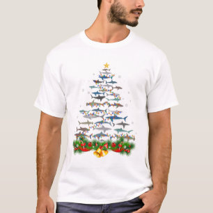 Shark Christmas Tree Shark Lovers Ohrts T-Shirt