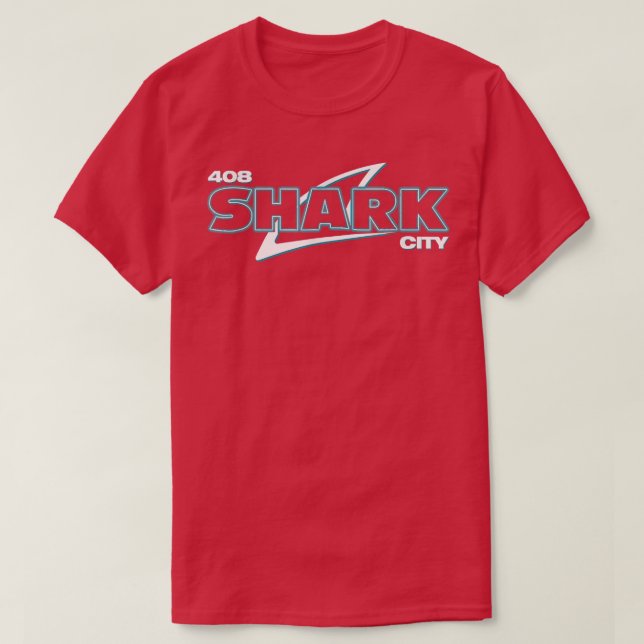 Shark City, San José Savages, San Jo, 408, Sj San T-Shirt (Design vorne)