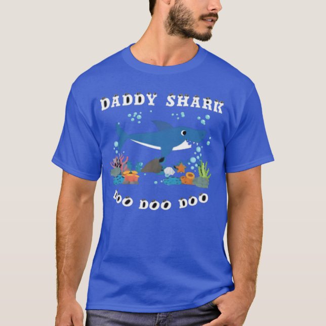 Shark Daddy Fathers Day Geschenk T-Shirt (Vorderseite)