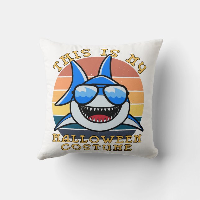 Shark Daddy Spooky Sunset Funny Kissen (Rückseite)