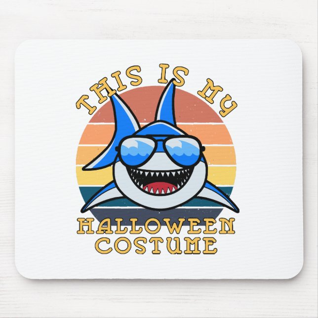 Shark Daddy Spooky Sunset Funny Mousepad (Vorne)