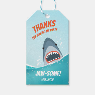 Shark danke Ihnen Tags Pool Party Bait Birthday Bo Geschenkanhänger
