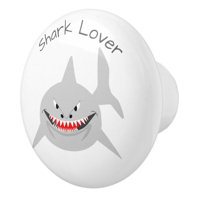 Shark Design Personalised Keramikknauf (Rechts)