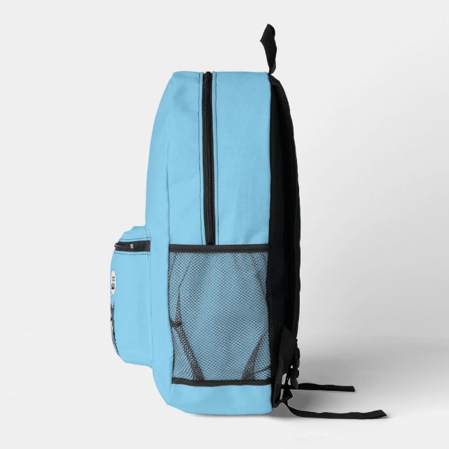 Shark Diver Funny School Backpack  Bedruckter Rucksack (Rechts)