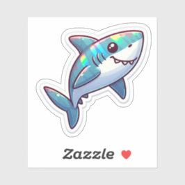 Shark Drawing: Deep Water Sticker #3